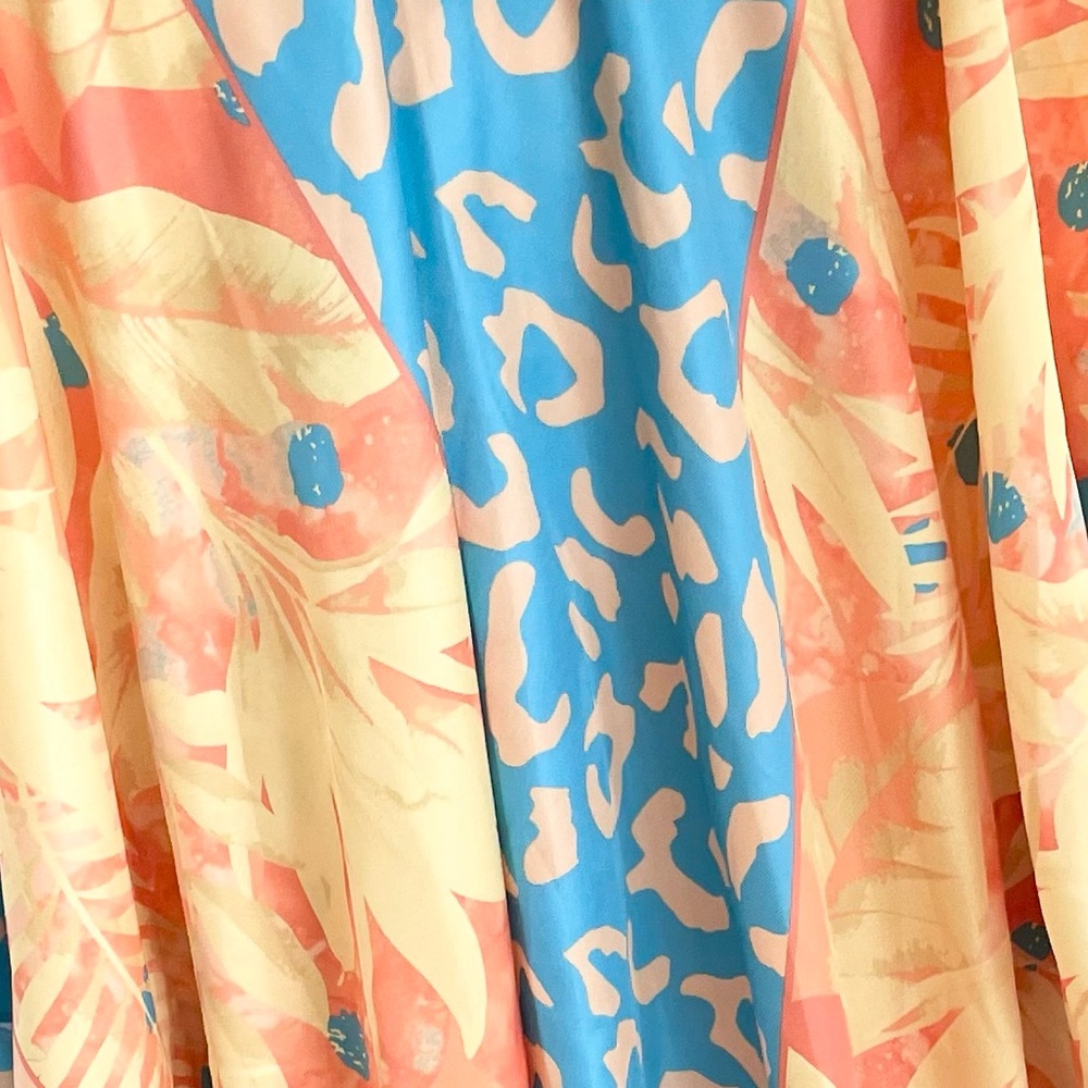 Sassy Jones Blue and Orange Swim Cover-Up - Picture 5 of 6